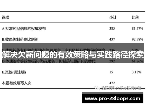 解决欠薪问题的有效策略与实践路径探索 解决欠薪问题的有效策略与实践路径探索